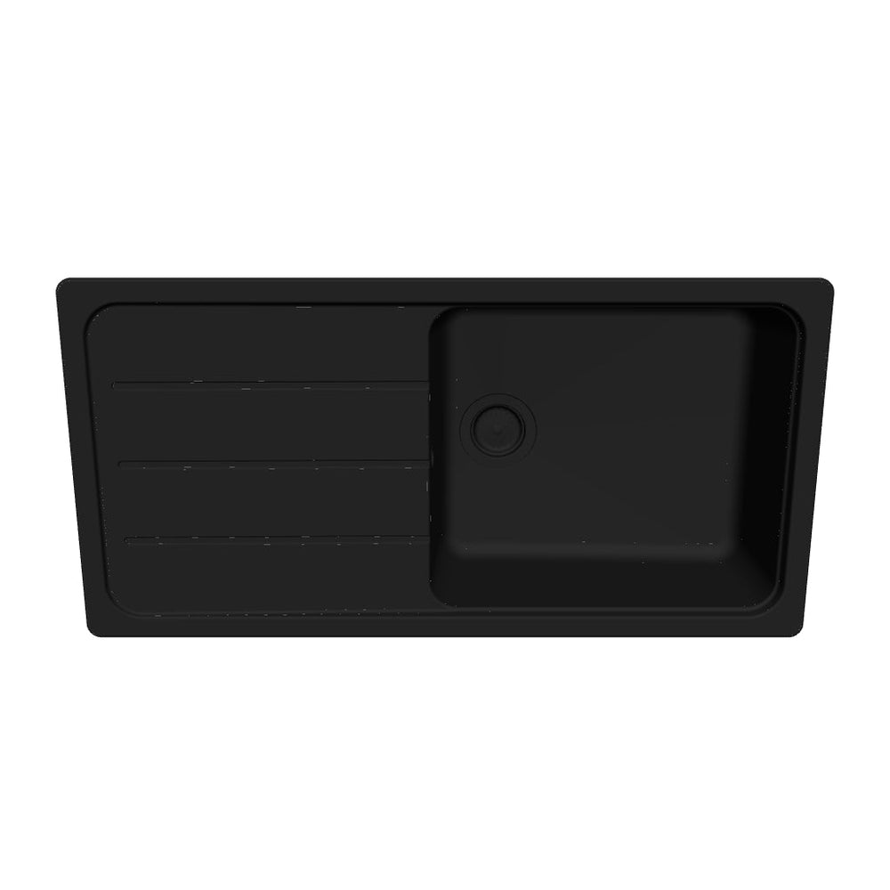 Évier granit noir Schock FORMHAUS 1 grand bac - 1 égouttoir
