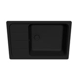 Evier granit noir Shock FORMHAUS 1 grand bac - 1 petit égouttoir