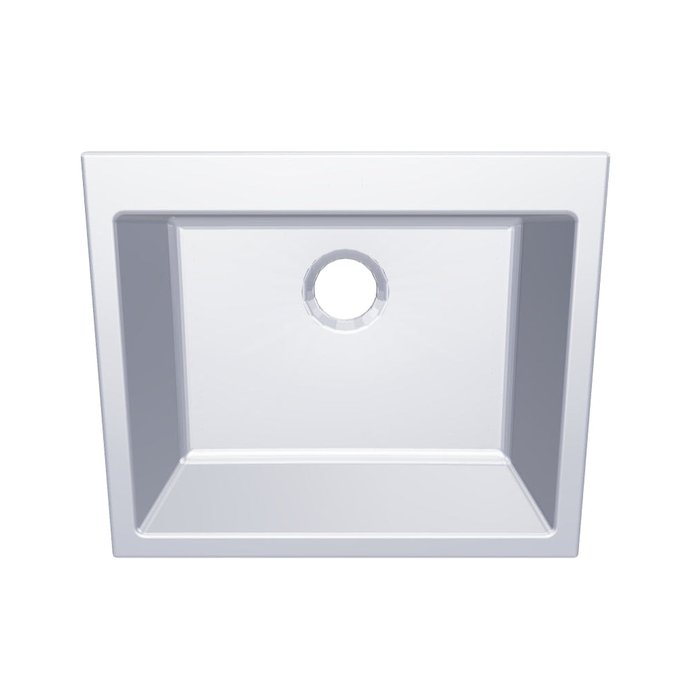 Évier sous-plan céramique blanc FELIX 1 bac 600x510