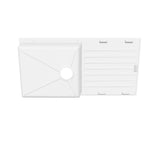 Evier granit blanc Helika KOPA 1 grand bac 1 égouttoir