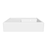 Évier timbre d'office granit blanc cassé Kümbad KIWI - 1 grand bac 1 égouttoir