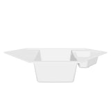 Évier d'angle granit blanc LOKTI 1 bac et demi - 1 égouttoir