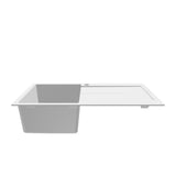 Évier granit gris Luisina TAM TAM 1 grand bac 1 égouttoir