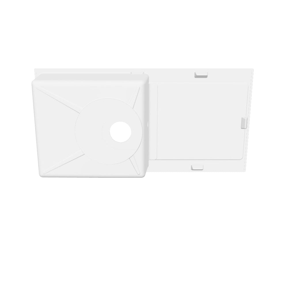 Evier granit blanc Helika TESIS 1 grand bac - 1 égouttoir