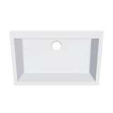 Évier sous-plan granit blanc Luisina QUADRILLE 1 bac 760x440