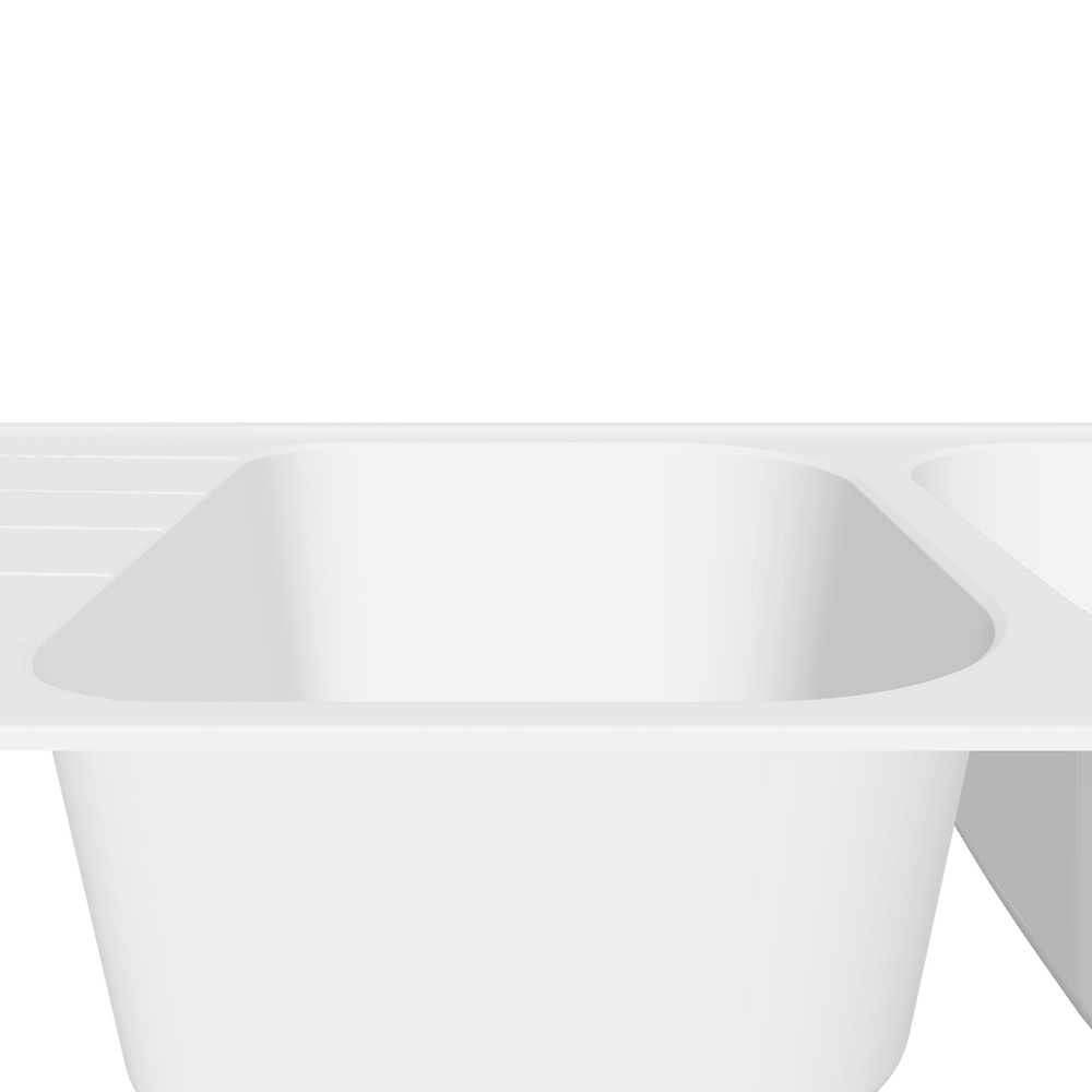 Évier granit blanc Schock VIOLA 2 bacs 1 égouttoir