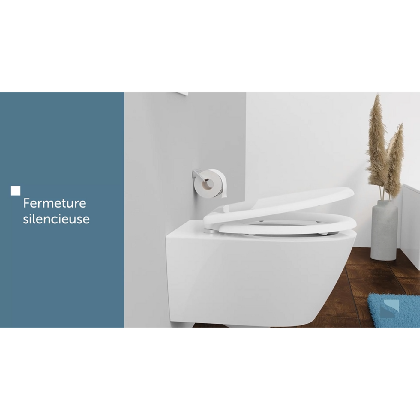 Abattant WC extra fin en duroplast SLIM avec frein de chute Blanc